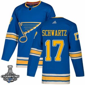 St. Louis Blues Trikot Jaden Schwartz Blau 2019 Stanley Cup Champions